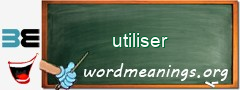 WordMeaning blackboard for utiliser